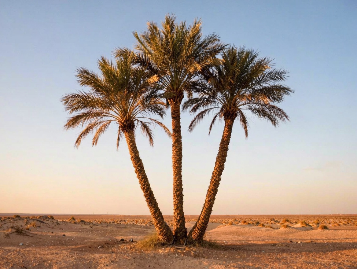 Mature palm and shade trees in an Arizona East Valley yard